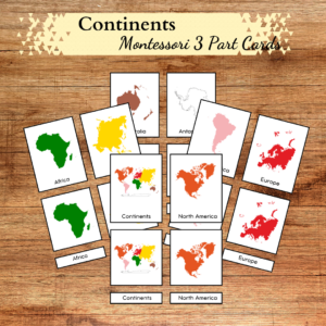 KITALAR montessori 3 part cards